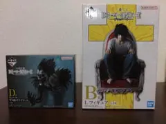 一番くじ　DEATH NOTE　B賞Lフィギュア、D賞リュークすり抜けマグネット
