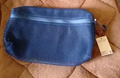 【無印良品】立体メッシュケース　ネイビー　Mサイズ