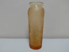 ルネ・ラリック】ブーゲンビリア ゴールド オレンジ 花文 花生 花器