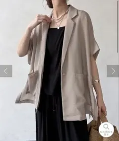 doudou GOLD1つボタンメッシュ半袖 ジャケットのサムネイル