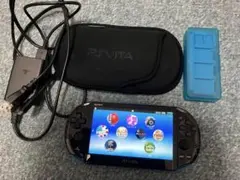PSVita 本体 PCH-2000 ブルーブラック メモリーカード＆ケース付き