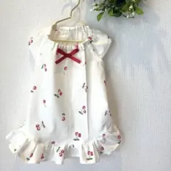 犬服さくらんぼワンピースSハンドメイド
