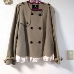 franche lippee ブラック　トレンチコート　ショート丈　FL5のサムネイル