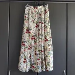 ノイズメーカー フラワープリント ロングスカート フレア 花柄 ボタニカル Fのサムネイル