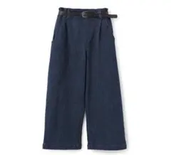 ANNA SUI mini【あったか裏微起毛】ベルトつきワイドパンツ　150