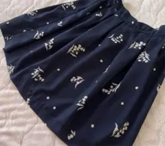 LODISPOTTO すずらん柄花柄紺系スカート