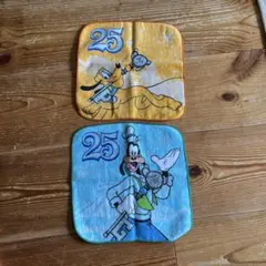 プルートとグーフィー タオルハンカチ 2枚セット