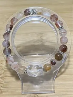 63商品入れ替え値下げ‼️ファイアークォーツとカット水晶のブレスレット