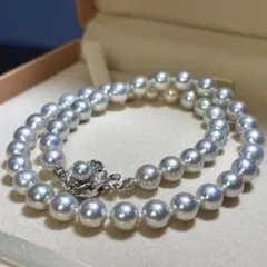 テリ強 】 あこや真珠 パール ネックレス 7.0〜7.5mm 本真珠 SV - メルカリ