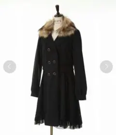 アクシーズファム　ファーライナー付き　トレンチコート　黒