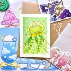 みどりくらげ 原画＆グッズセット