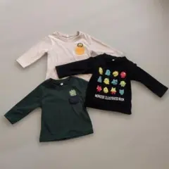ベビー キッズ 男の子 長袖Tシャツ 80cm 3点セット