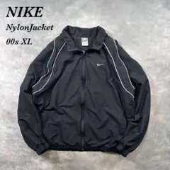 NIKE 古着00s ナイロンジャケット XL 黒 Y2K T79