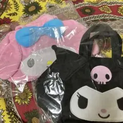 サンリオキャラクターズ フェイスふわふわバッグ　クロミ マイメロ セット