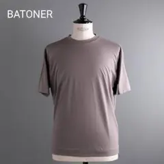 バトナー綿100% エアーコットンTシャツ 3グレージュ/クルーネックカットソーのサムネイル
