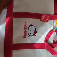 Hello Kitty バッグ ベージュ/赤