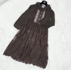 axes femme ロングワンピース ブラウン M