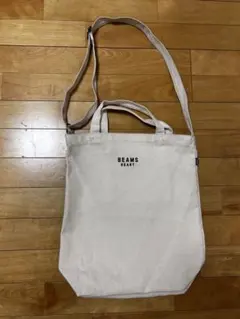 BEAMS HEART トートバッグ ホワイト