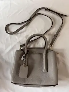 中古美品 kate spade グレージュ レザー ミニサイズショルダーバッグ