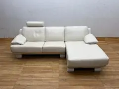 T7738☆美品☆IDC大塚家具☆LSセレブ01☆本革☆カウチソファ☆