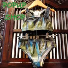 POPUPSHOP ヤシの木 南国 スイムウェア 花柄 水着 100110120