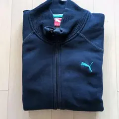 PUMA ブラック ジップアップジャージ