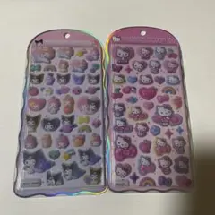 【新品】正規品　キティ　マイメロクロミ　コットンパフィ　シール　2枚セット