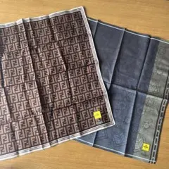 FENDI フェンディ　綿　ハンカチ 2枚セット