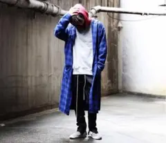 warp long check robe ローブ ガウン グランジ