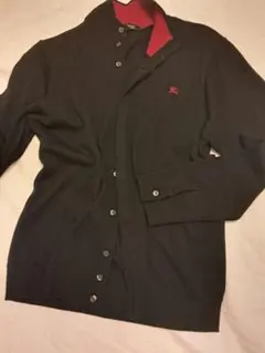 美品 Burberry 黒 カーディガン Lサイズバーバーリー サイズ3