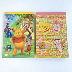 くまのプーさん Winnie The Pooh メモ帳　2冊セット　ディズニー