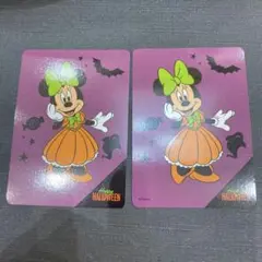 ディズニーじゃんけんカード　ディズニーストア　ミニー　2枚セット　ハロウィン