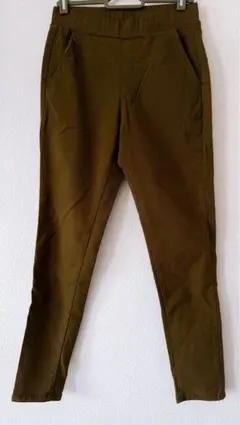 n'Or LABEL ブラウン スリムフィット パンツ ウエストゴム カジュアル