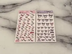 国内正規品　4サイズステッカー　ヒョウ柄キティ&ヒョウ柄クロミ