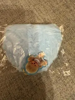 モンチッチ　ふわふわハートチャーム　がちゃがちゃ　水色