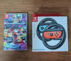 新品未使用　マリオカート8 デラックス + ジョイコンハンドルのサムネイル