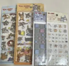 新品【トムジェリ4シート】ドロップブロックシール　タイル＆硬いシール［P13］