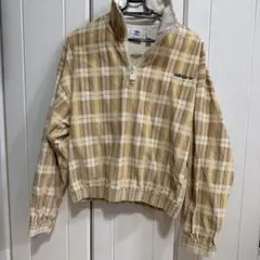 adidas originalsハーフジップ チェック柄 ジャケット M