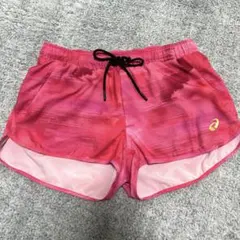 asics ショートパンツ　ピンク　ランニング　レディース