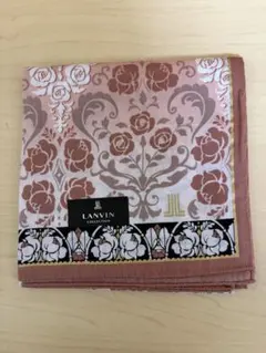 新品未使用　LANVIN COLLECTION ハンカチ ローズ柄 ピンクのサムネイル
