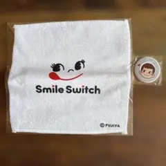 不二家　FUJIYA タオルハンカチ　缶バッチ　ペコちゃん　ポコちゃん