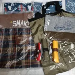 スヌーピー バッグセット チェック柄