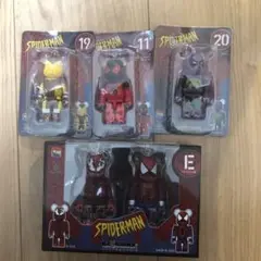 ベアブリック 100% / スパイダーマン・ヴェノム　ハッピーくじ　E賞　他