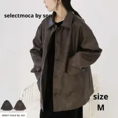 ステンカラーフェイクレザージャケット selectmoca byson