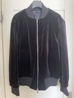 ZARA ダークパープル ベルベット ブルゾンのサムネイル