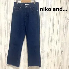 b115【niko and...】ストレートデニムパンツ　ハイウエスト