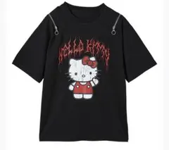 匿名配送❣️サンリオ　キティ　肩ジップ　Tシャツ　レディース　レトロのサムネイル