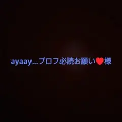 ayaay…プロフ必読お願い♥様 専用ページ