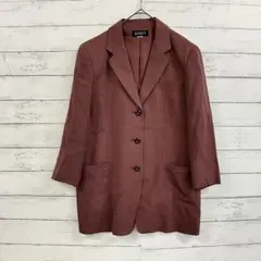 KORET テーラードジャケット✨ウール混 ワインレッド レディース 式典 L
