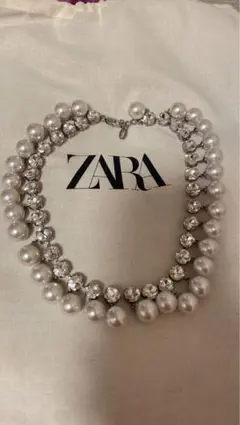 ZARA 2024年春購入　パールビジューネックレス